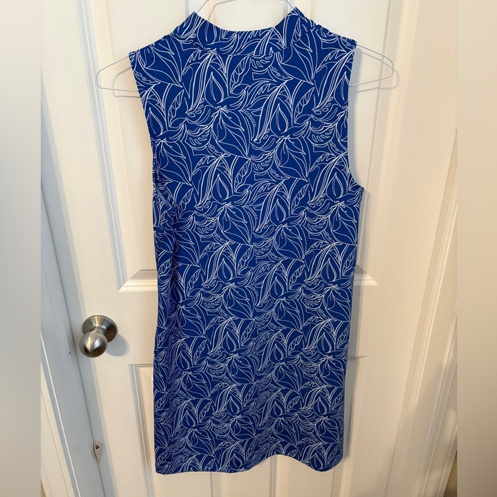 Tommy Bahama Racquet & Paddle Tropical Blue Sleeveless Mini Dress Women’s Large - Picture 6 of 7